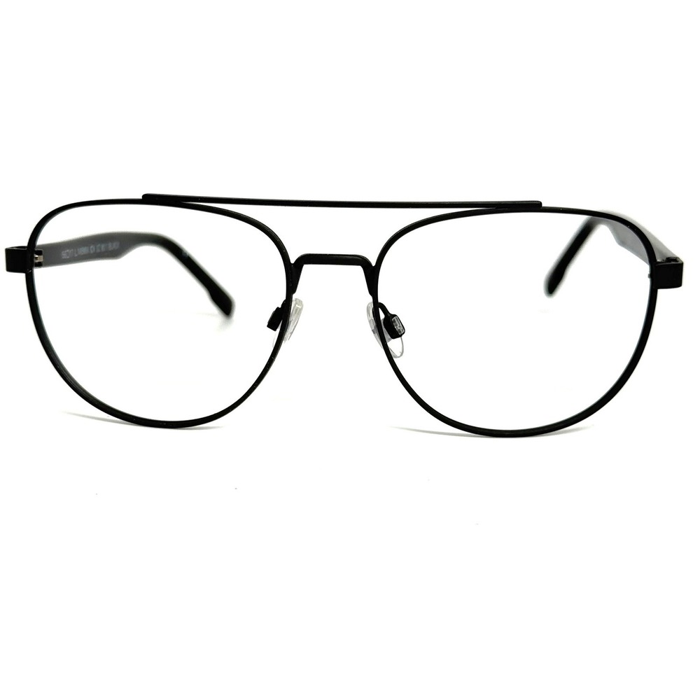 IZOD 801 Black Aviator Eyeglass Frames 56-17-145 Metal Double Bridge Eyewear